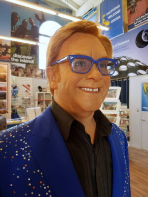 Elton John wax figure at San Francisco CVB