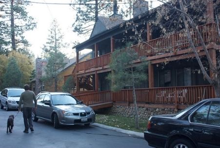 The hotel portion of Big Bear Frontier Hotel and Cabins at Big Bear Lake, CA