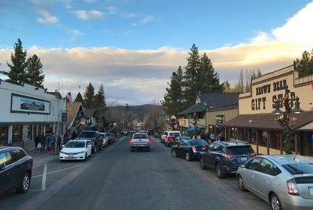 Big Bear Lake Village Drive in California