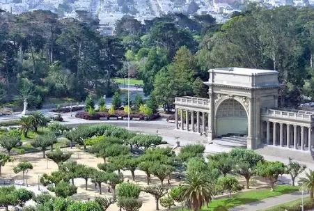 View from top floor of DeYoung Museum in San Francisco