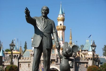 "Partners" Statue with Walt Disney and Mickey Mouse at Disneyland in Anaheim, CA