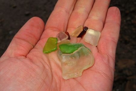 Sea glass from Glass Beach