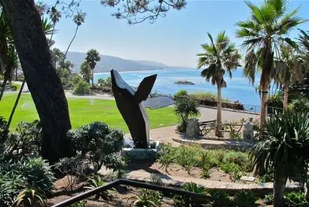 Breaching Whale sculpture at Heisler Park, Laguna Beach, CA