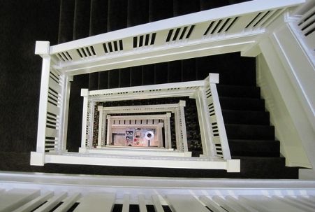 Staircase at Hotel Vertigo in San Francisco