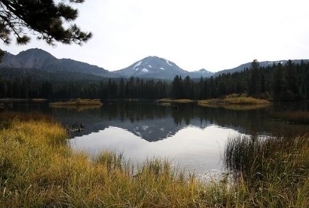 Mount Lassen reflected in Manzanita Lake