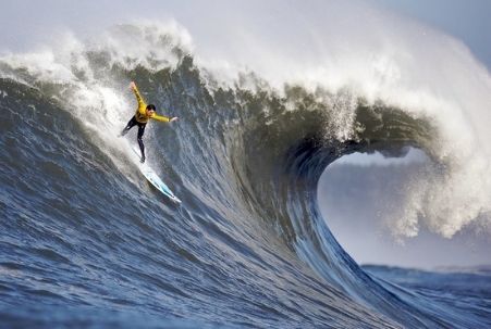 Surfing Competion at Mavericks near Half Moon Bay, CA