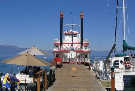 M.S. Dixie Steamboat docked at Zephyr Cove, Lake Tahoe