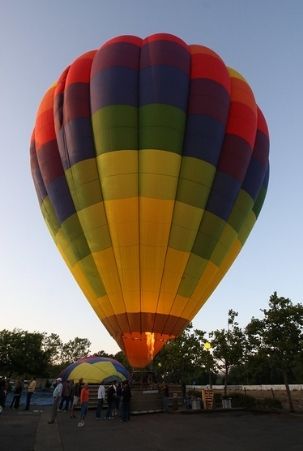 Hot air balloon ride over Napa Valley, CA