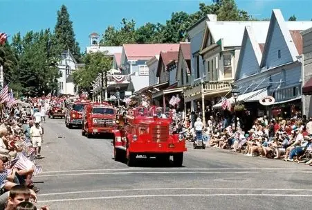 Old Firetrucks in 4th of July Parade, Nevada City, CA