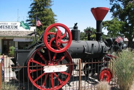 "Just Jenny" wood-burning steam tractor at Angels Camp, CA