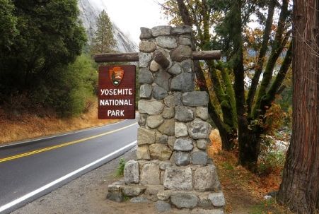 Entrance to Yosemite National Park