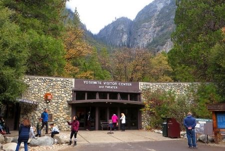 Exterior of Yosemite Visitor Center and Theater, Yosemite Valley, CA